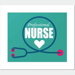 Stethoscope Professional Nursing design for Nurse and nursing Students Posters and Art